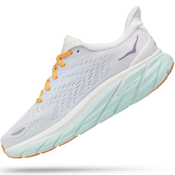 HOKA ONE ONE CLIFTON 8 W WHITE OF BLUE /ORANGE 22 - Afbeelding 6