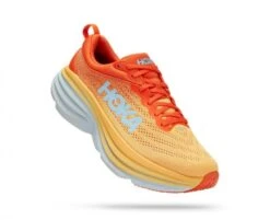 Hoka One One Hoka Bondi 8 Wide Hardloopschoenen Rood/geel Heren