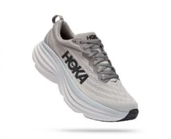 Hoka One One Hoka Bondi 8 Wide Hardloopschoenen Grijs Heren