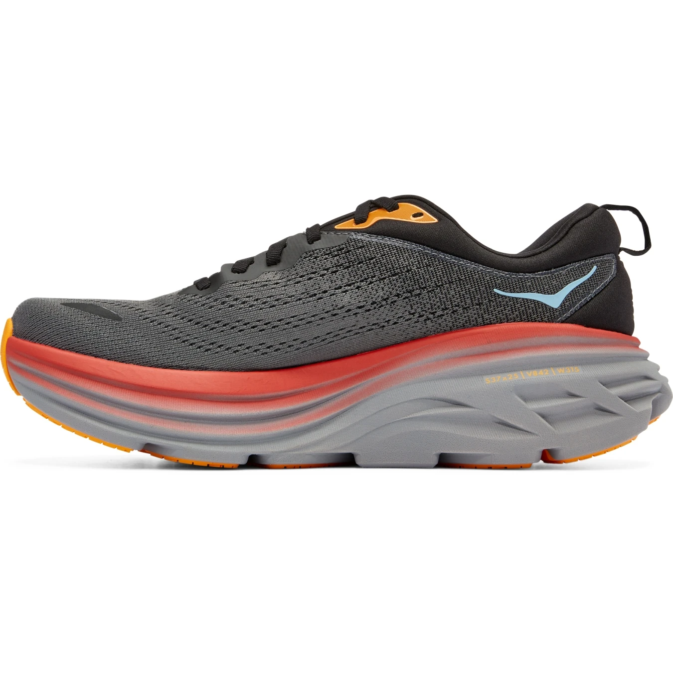 Hoka Bondi 8 Hardloopschoenen Heren - Anthracite / Castlerock - Afbeelding 6