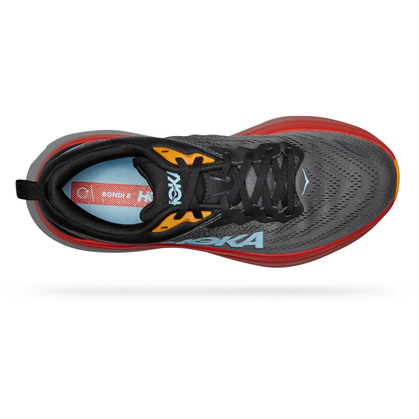 Hoka Bondi 8 Hardloopschoenen Heren - Anthracite / Castlerock - Afbeelding 7