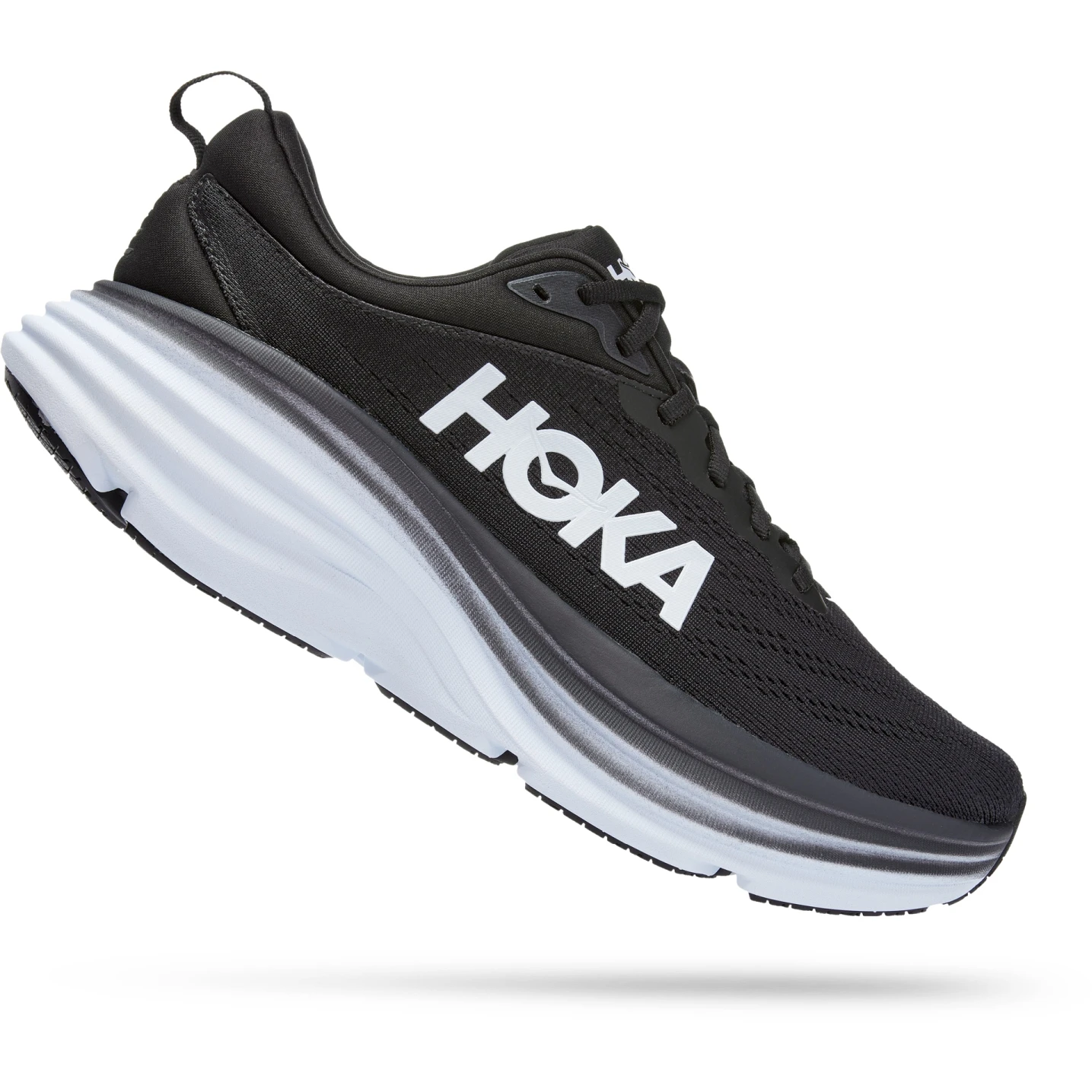 Hoka Bondi 8 Wide Hardloopschoenen Heren - Zwart / Wit - Afbeelding 3