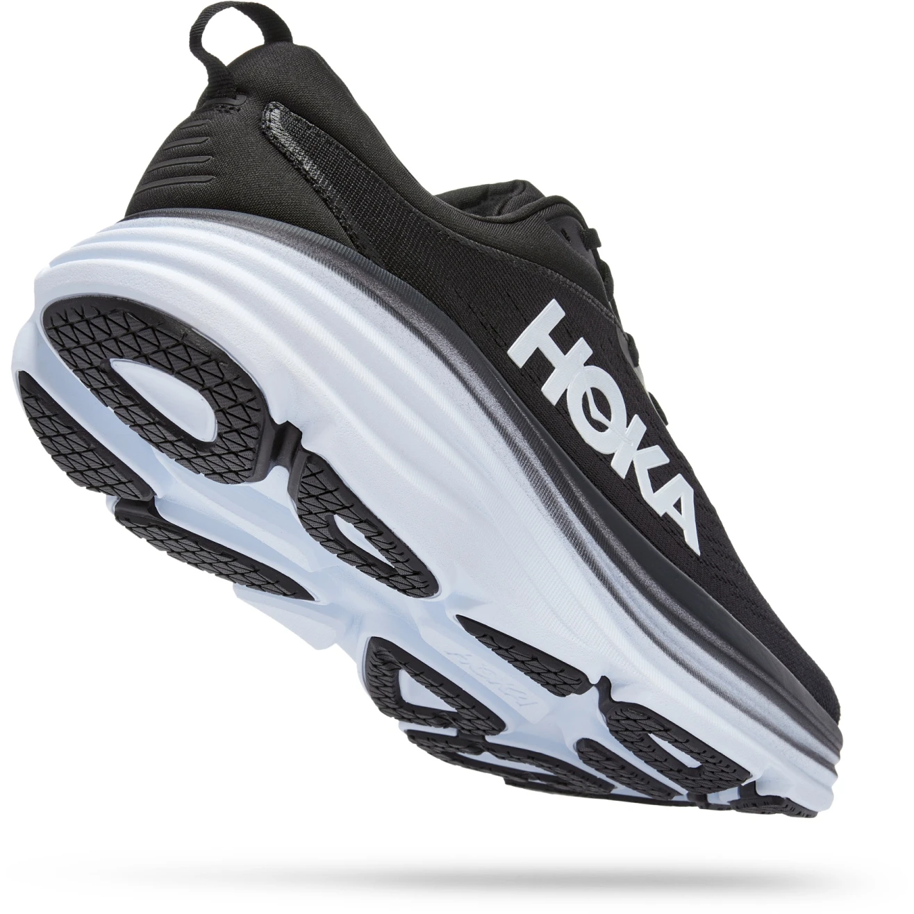 Hoka Bondi 8 Wide Hardloopschoenen Heren - Zwart / Wit - Afbeelding 2