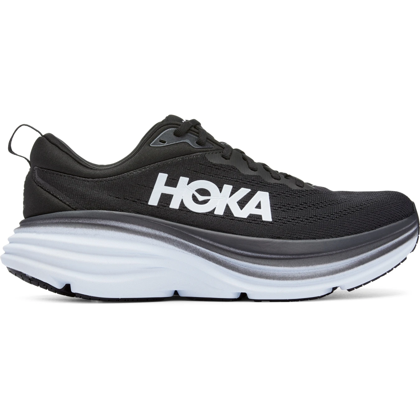 Hoka Bondi 8 Wide Hardloopschoenen Heren - Zwart / Wit - Afbeelding 5