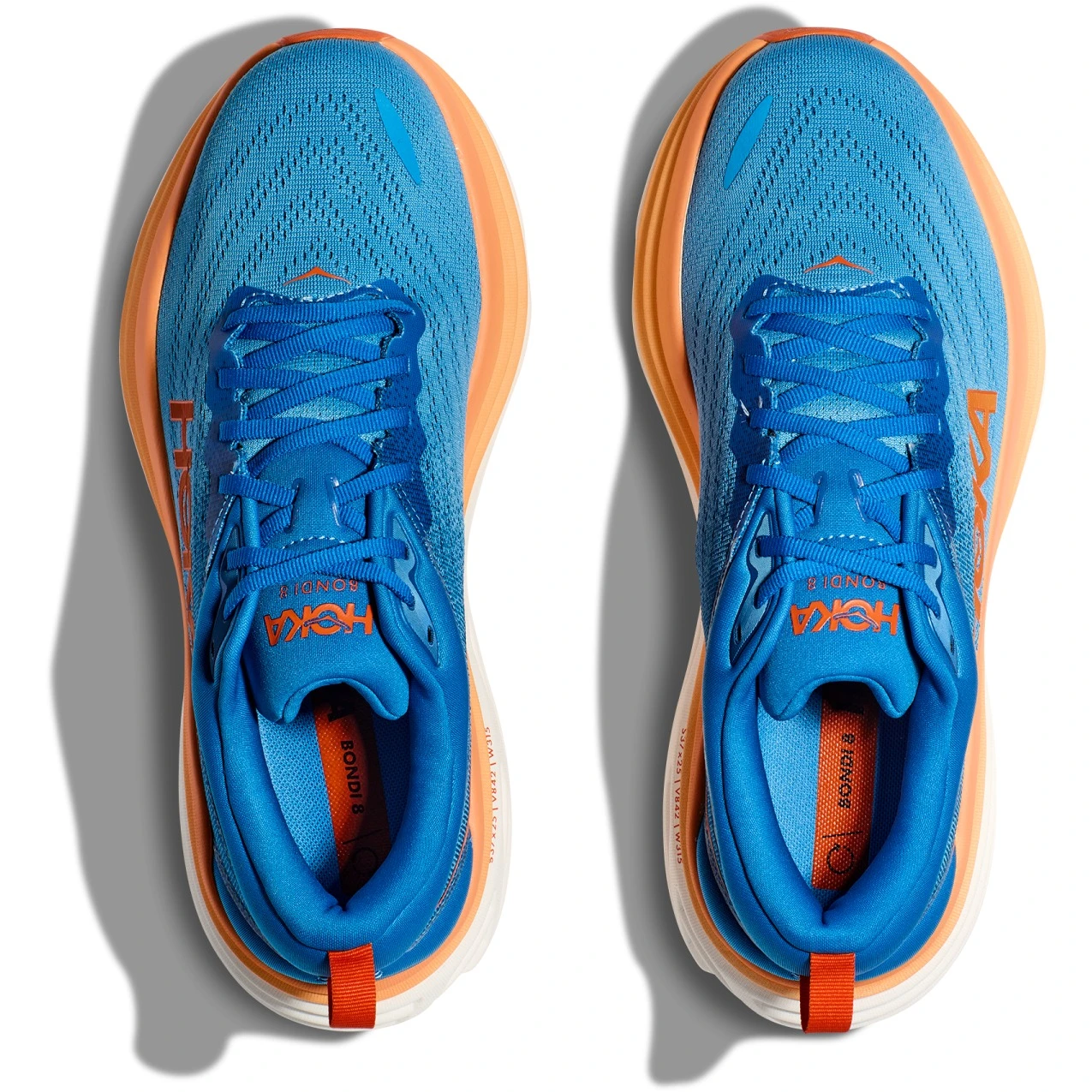 Hoka Bondi 8 Hardloopschoenen Heren - Coastal Sky / Vibrant Orange - Afbeelding 5
