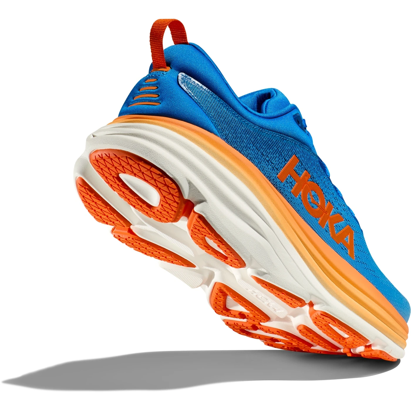 Hoka Bondi 8 Hardloopschoenen Heren - Coastal Sky / Vibrant Orange - Afbeelding 3