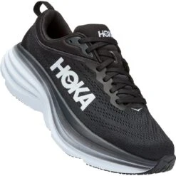 Hoka Bondi 8 Wide Hardloopschoenen Dames - Zwart / Wit
