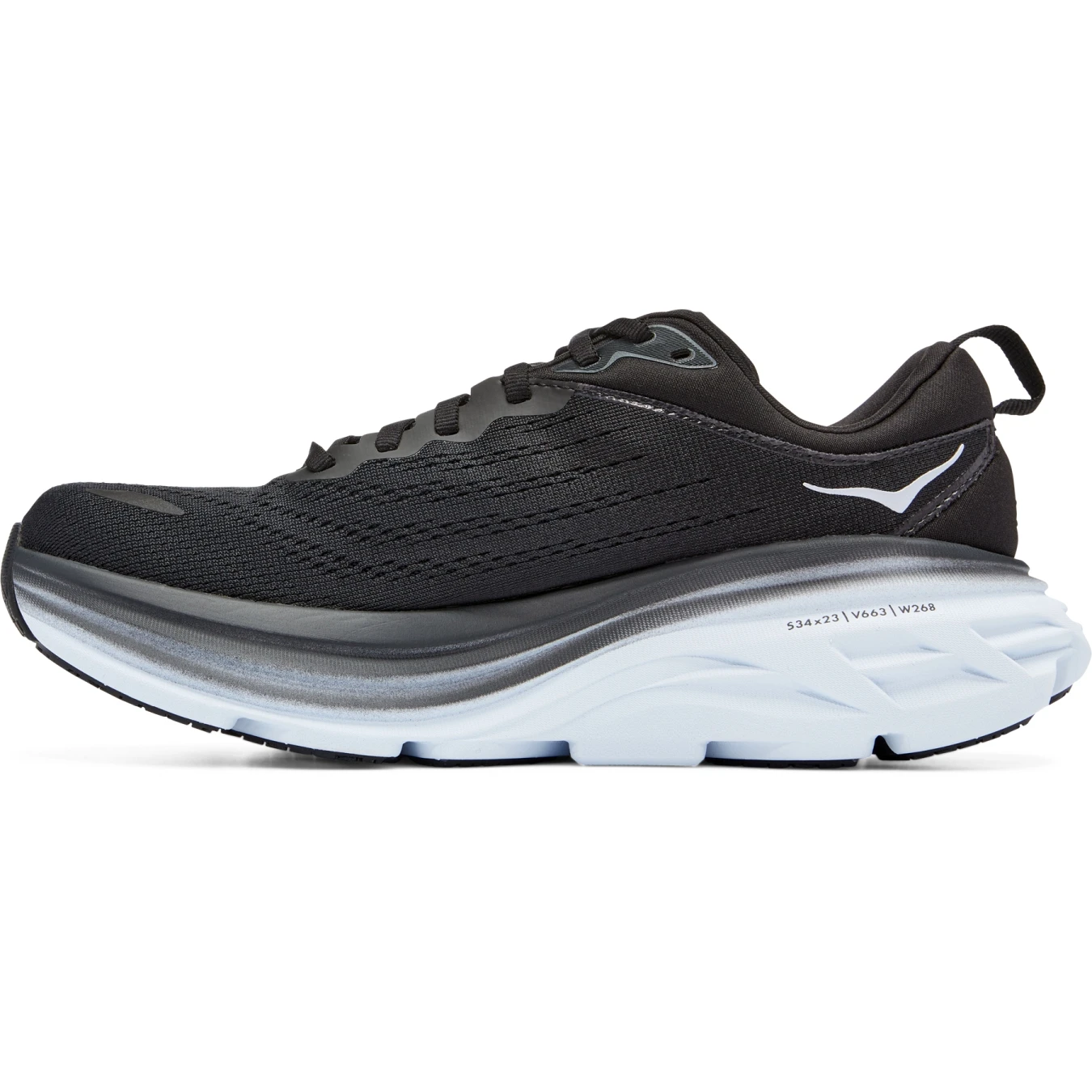 Hoka Bondi 8 Hardloopschoenen Dames - Zwart / Wit - Afbeelding 6