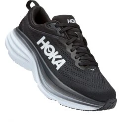 Hoka Bondi 8 Hardloopschoenen Dames - Zwart / Wit