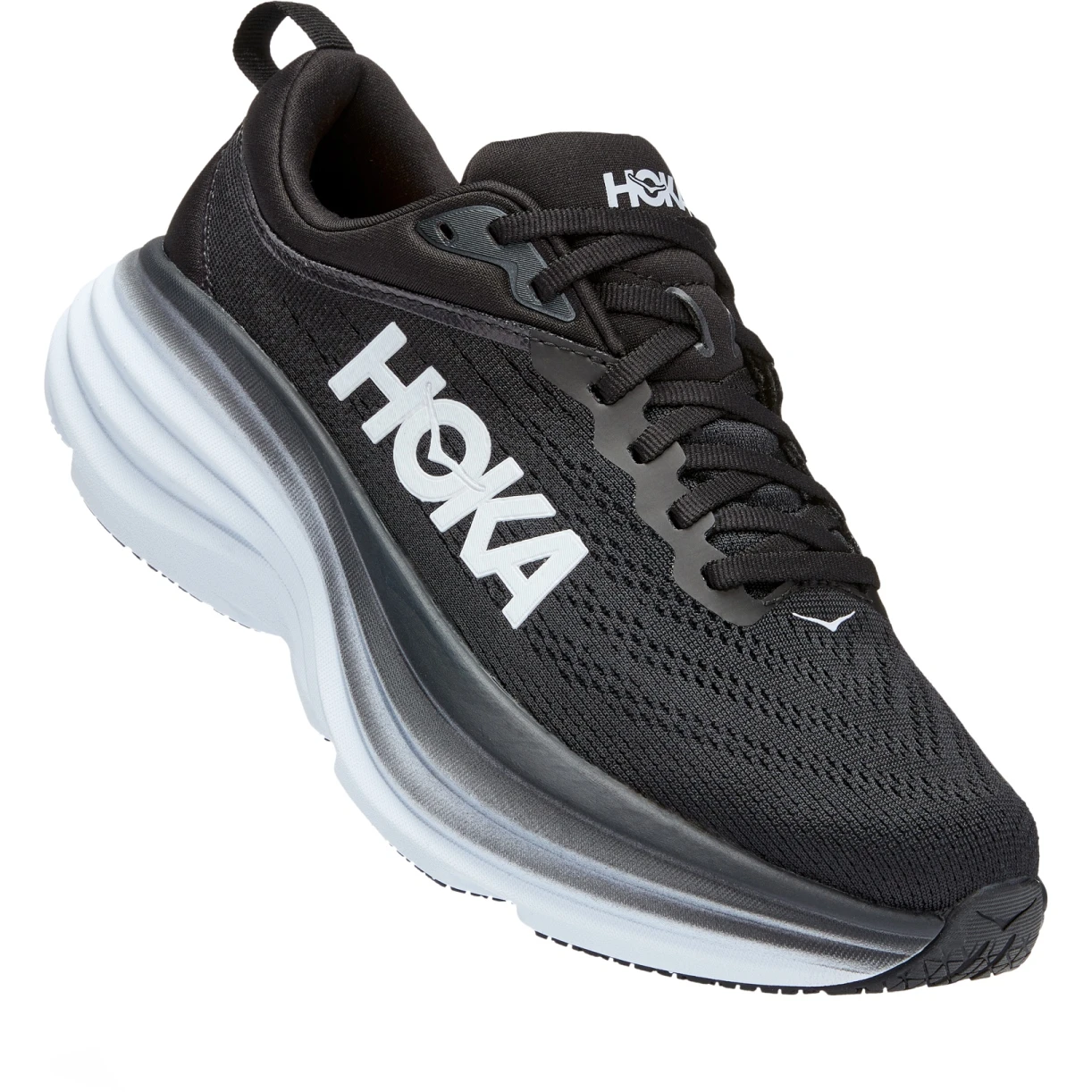 Hoka Bondi 8 Hardloopschoenen Dames - Zwart / Wit
