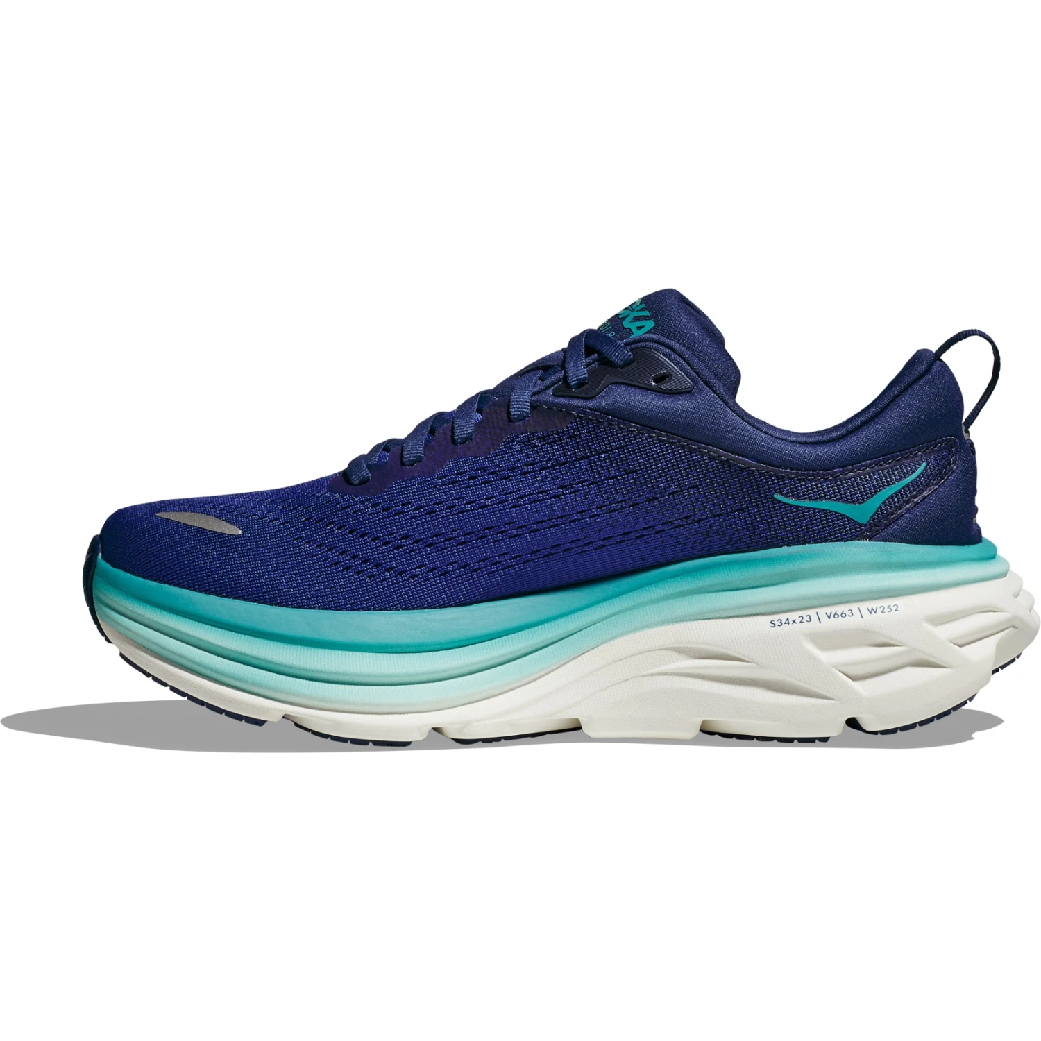 Hoka Bondi 8 Hardloopschoenen Dames - Bellwether Blue / Evening Sky - Afbeelding 4