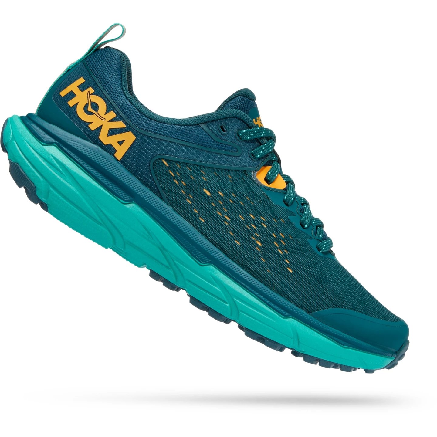 Hoka Challenger 6 Wide Dames Hardloopschoenen - Deep Teal / Water Garden - Afbeelding 3