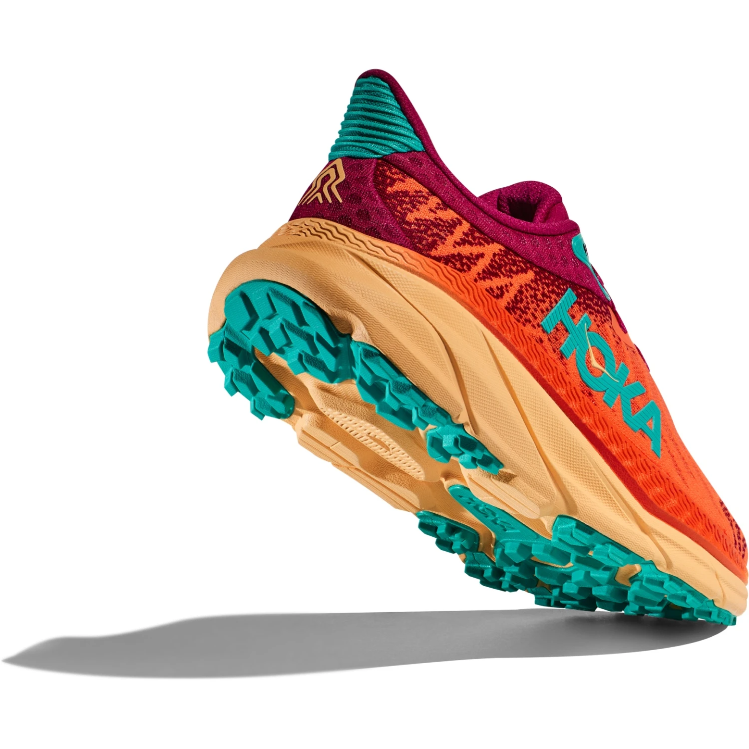 Hoka Challenger 7 Hardloopschoenen Dames - Flame / Cherries Jubilee - Afbeelding 4