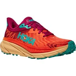 Hoka Challenger 7 Hardloopschoenen Dames - Flame / Cherries Jubilee