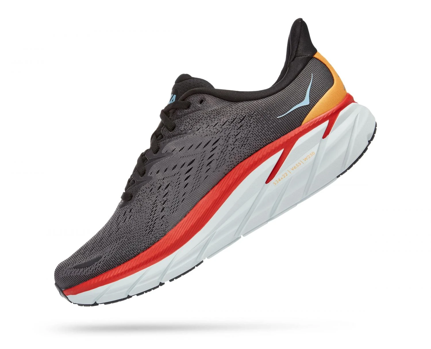 Hoka One One Hoka Clifton 8 Hardloopschoenen Grijs/rood Heren - Afbeelding 2