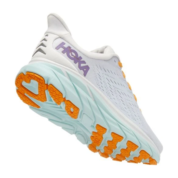 Hoka One One Clifton 8 Hardloopschoenen Grijs/oranje Dames - Afbeelding 3
