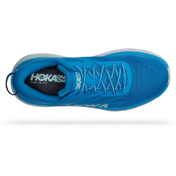 Hoka One One Hoka Bondi 7 Hardloopschoenen Blauw/wit Heren - Afbeelding 4