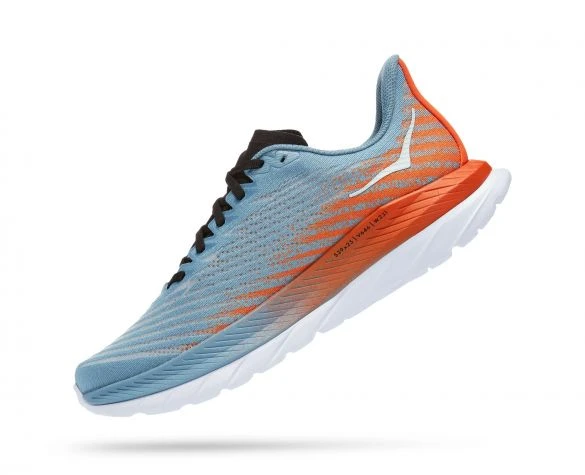 Hoka One One Hoka Mach 5 Hardloopschoenen Blauw/oranje Heren - Afbeelding 2