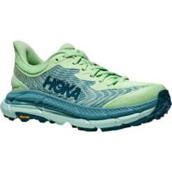 Hoka Mafate Speed 4 Hardloopschoenen Dames - Lime Glow / Ocean Mist