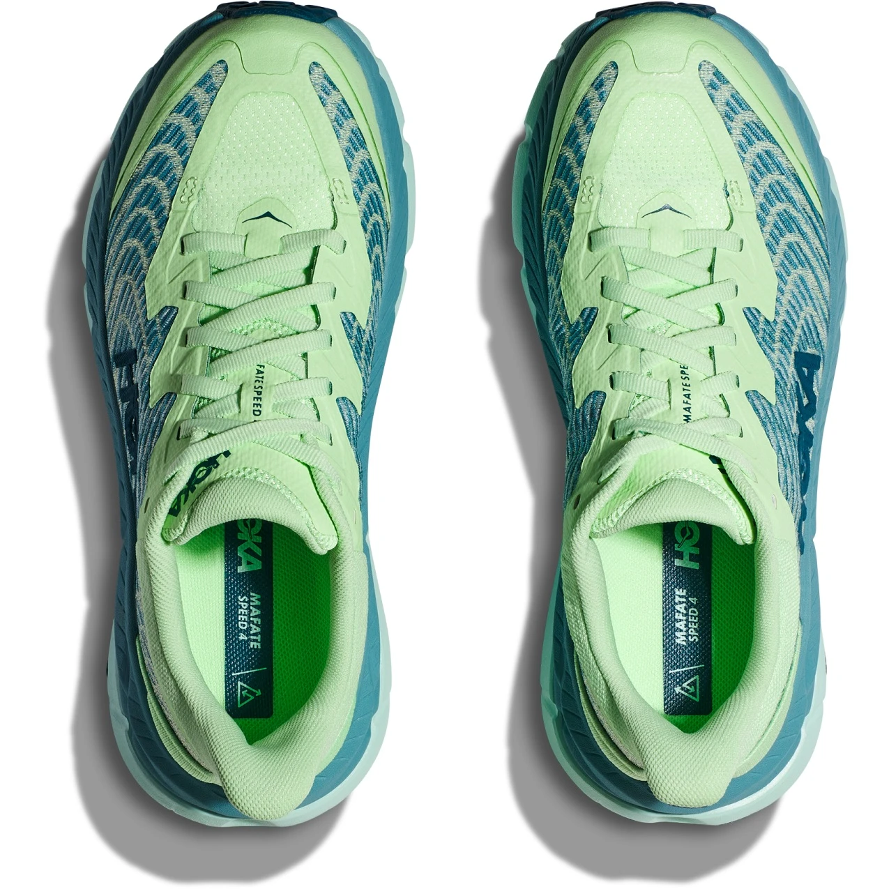 Hoka Mafate Speed 4 Hardloopschoenen Dames - Lime Glow / Ocean Mist - Afbeelding 7