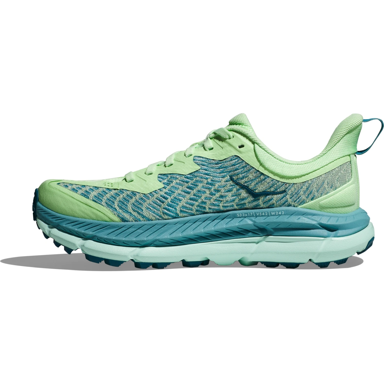 Hoka Mafate Speed 4 Hardloopschoenen Dames - Lime Glow / Ocean Mist - Afbeelding 4