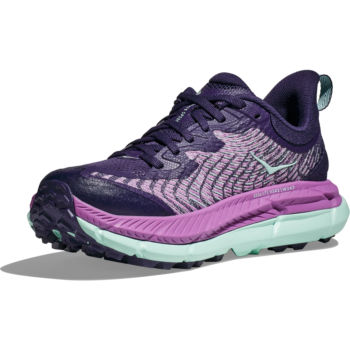 Hoka Mafate Speed 4 Hardloopschoenen Dames - Night Sky / Orchid Flower - Afbeelding 2