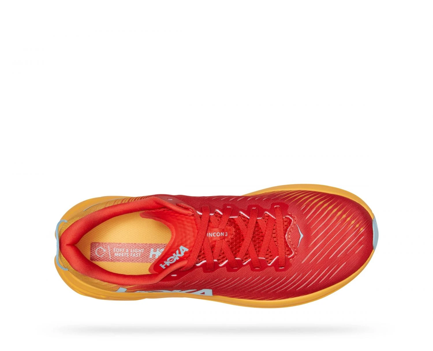 Hoka One One Hoka Rincon 3 Hardloopschoenen Rood/geel Heren - Afbeelding 3