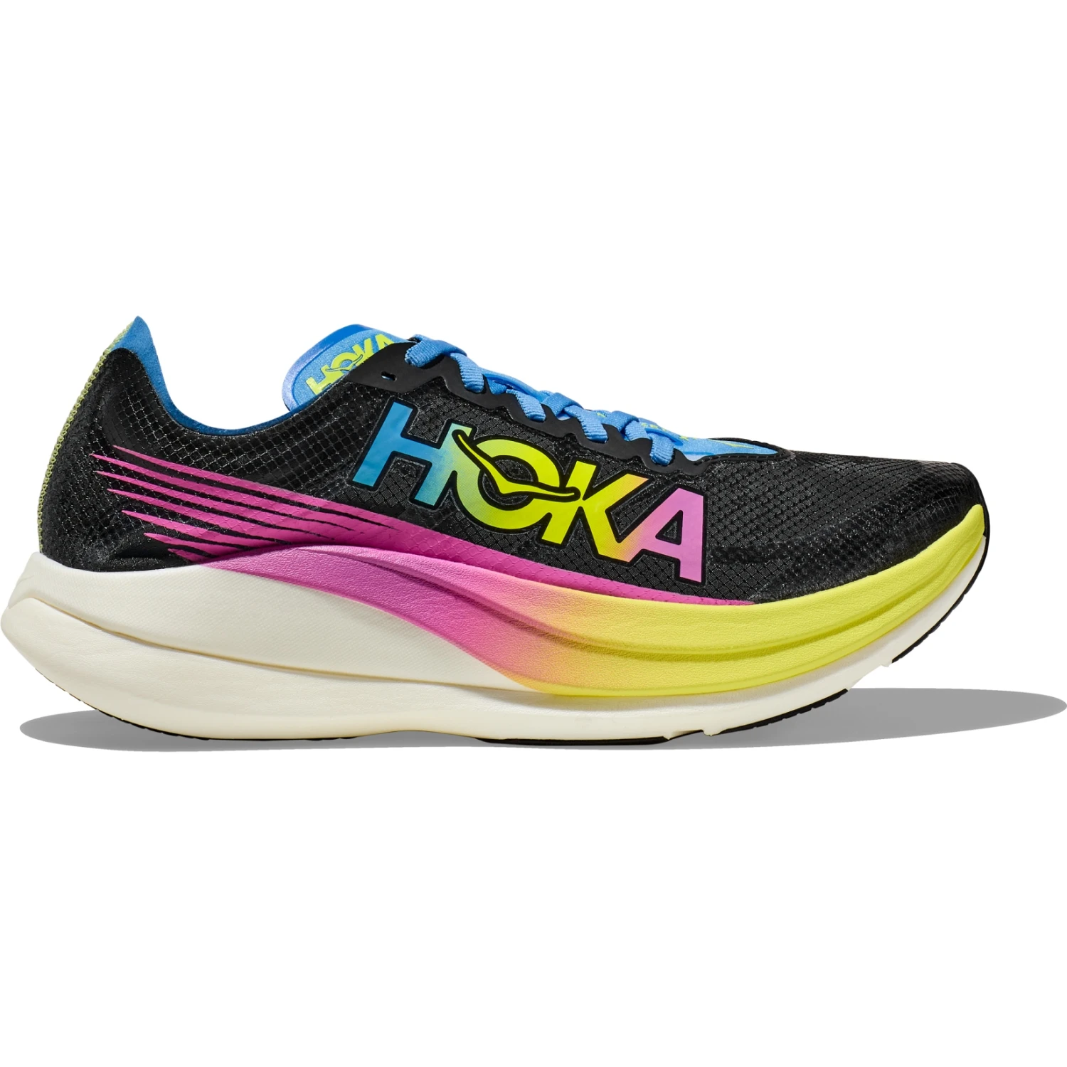 Hoka Rocket X 2 Unisex Hardloopschoenen - Zwart / Multi - Afbeelding 3