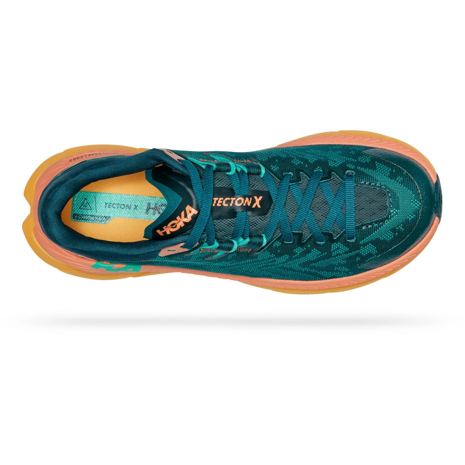 Hoka Tecton X Dames Hardloopschoenen - Deep Teal / Water Garden - Afbeelding 7