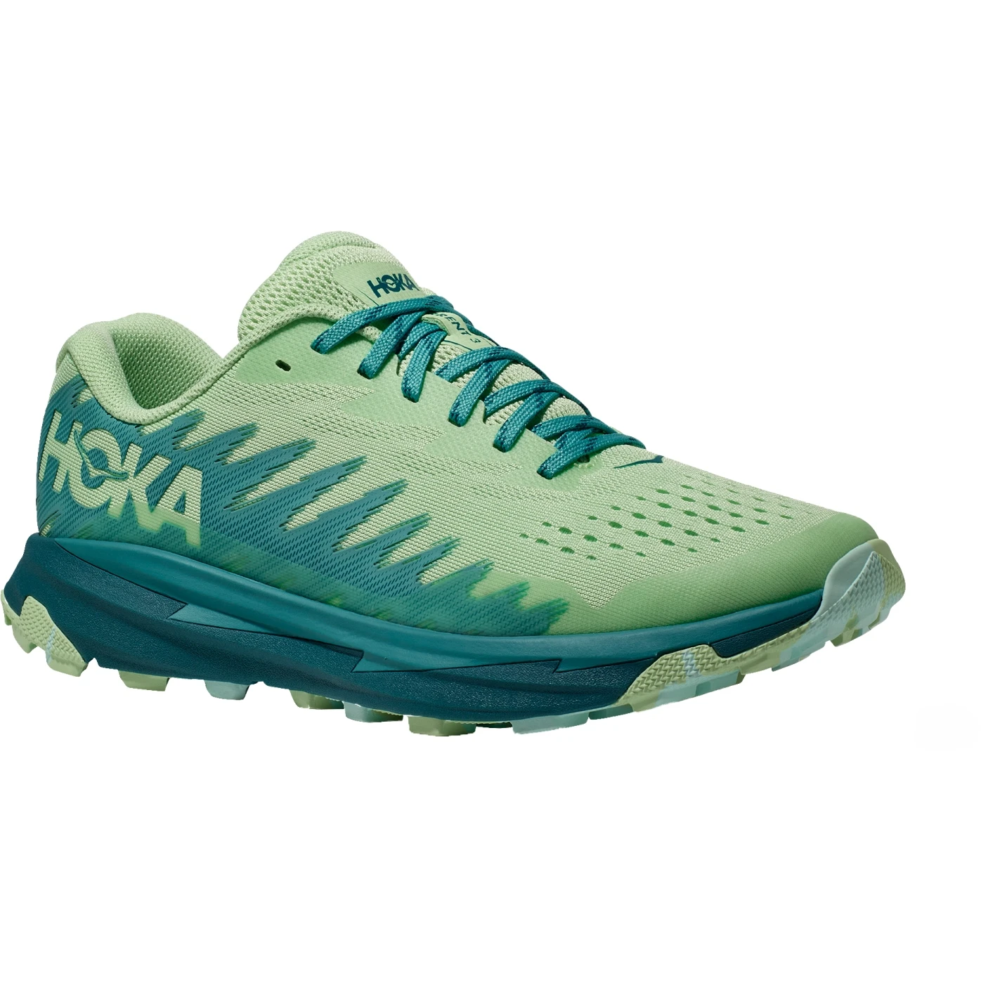 Hoka Torrent 3 Hardloopschoenen Dames - Lime Glow / Deep Lagoon