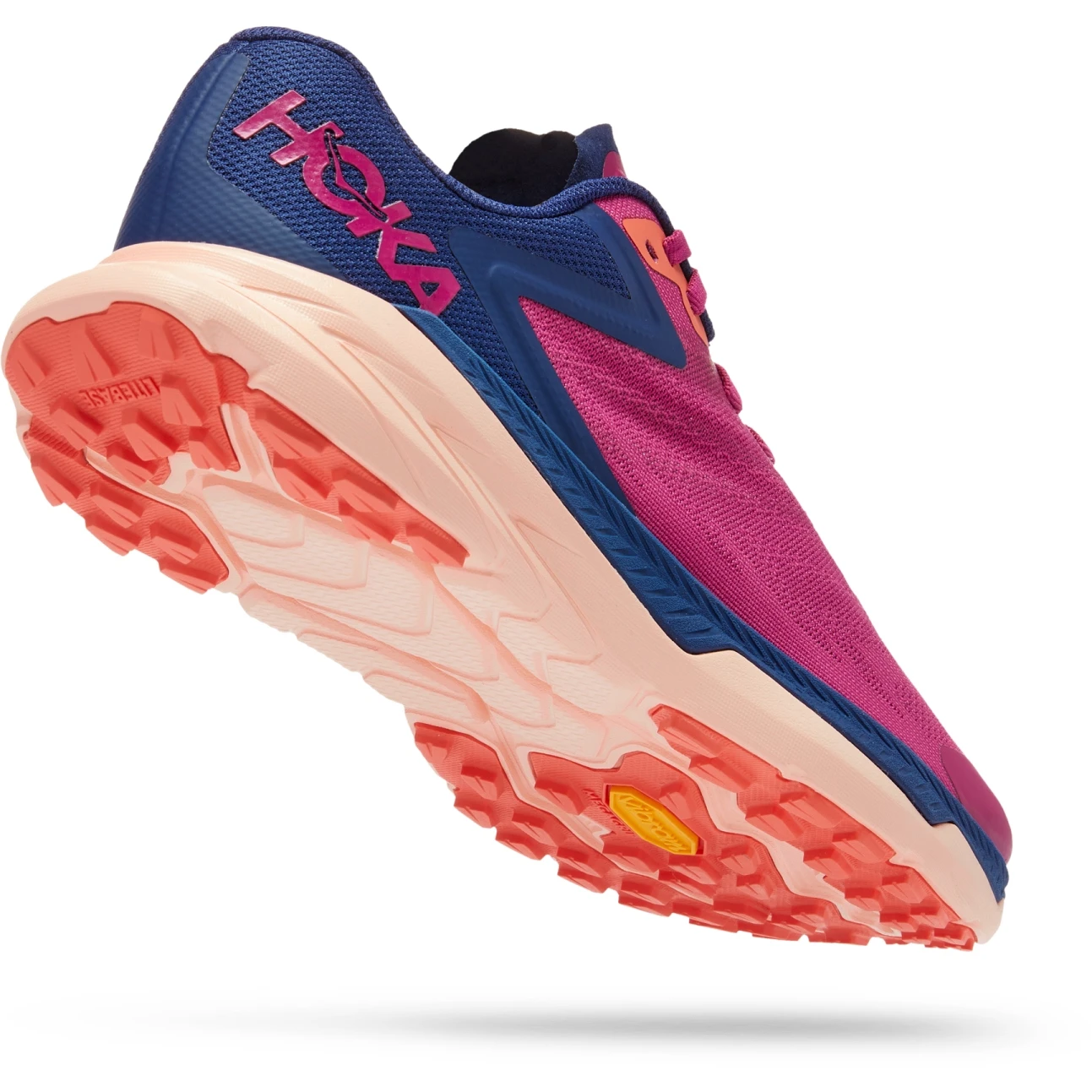 Hoka Zinal Dames Hardloopschoenen - Festival Fuchsia / Bellwether Blue - Afbeelding 2