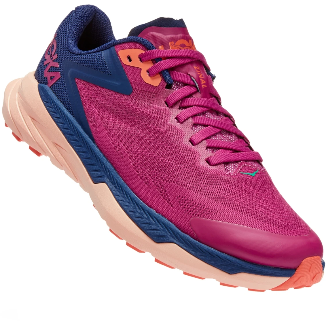 Hoka Zinal Dames Hardloopschoenen - Festival Fuchsia / Bellwether Blue