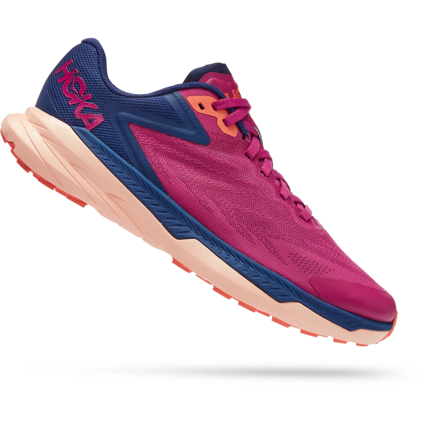 Hoka Zinal Dames Hardloopschoenen - Festival Fuchsia / Bellwether Blue - Afbeelding 3