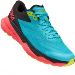 Hoka Zinal Dames Hardloopschoenen - Scuba Blue / Diva Pink