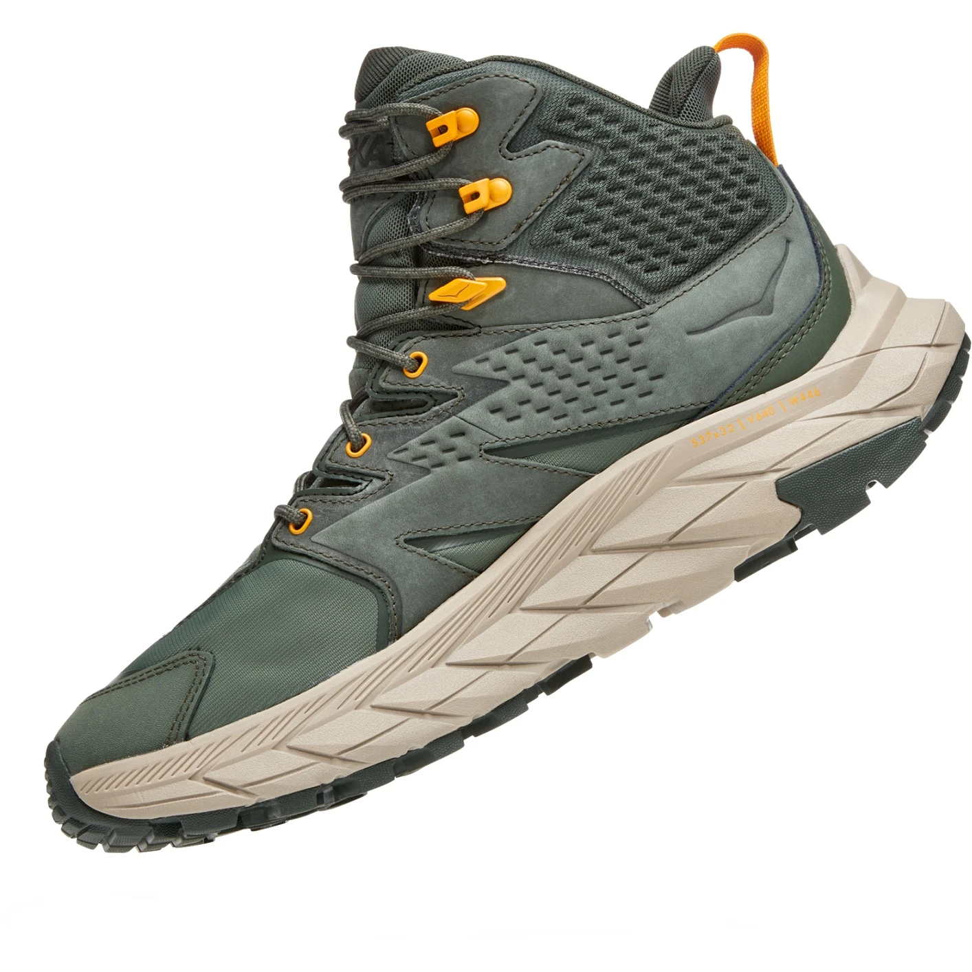 Hoka Anacapa Mid GTX Wandelboots - Thyme / Radiant Yellow - Afbeelding 2